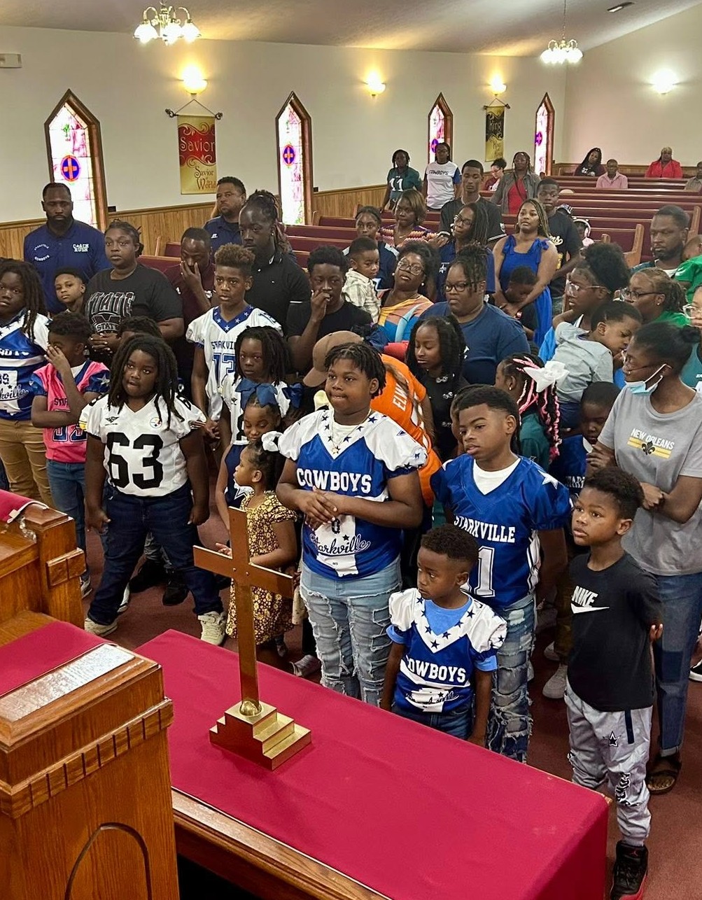 Josey Creek youth in team jerseys